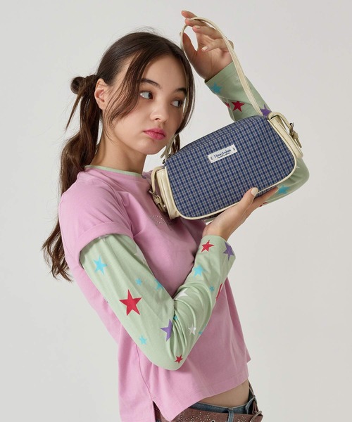 TINA:JOJUN(ティーナジョジュン)の「チェック ハンドバッグ TINA:JOJUN(ハンドバッグ・レディース・ブルー/ピンク/レッド・F)」の13枚目の写真