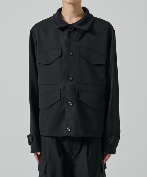 ジャケット・アウター UJOH 6BW RIB COLLAR BELT JACKET ジャケット・アウター UJOH 6BW RIB COLLAR BELT JACKET UJOH