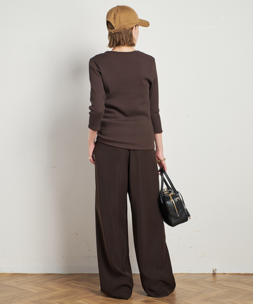 AP STUDIO リブUネックプルオーバー AP STUDIO｜リブUネックプルオーバー | Rakuten Fashion(楽天