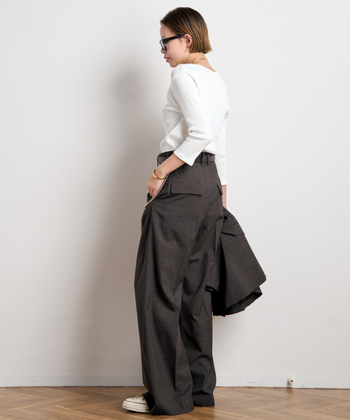 リブUネックプルオーバー（Tシャツ/カットソー）｜AP STUDIO（エーピー