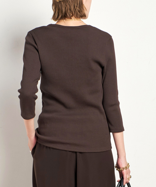 AP STUDIO リブUネックプルオーバー リブUネックプルオーバー（Tシャツ/カットソー）｜AP STUDIO（エーピー