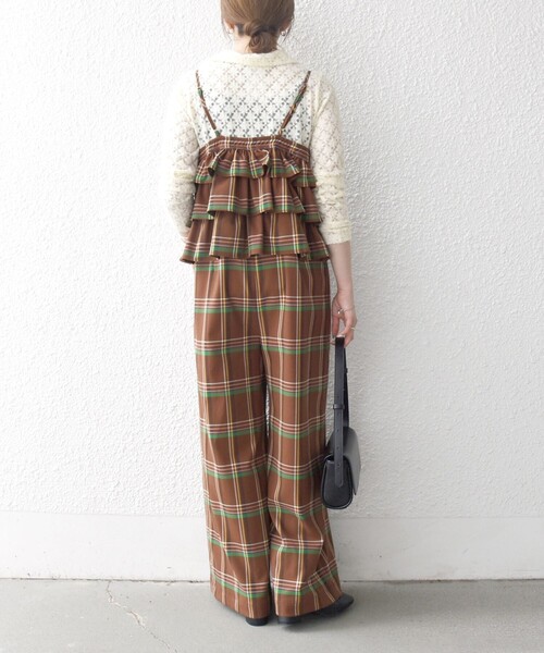 セール】SHIPS any:〈洗濯機可能〉チェック フリル ティアード