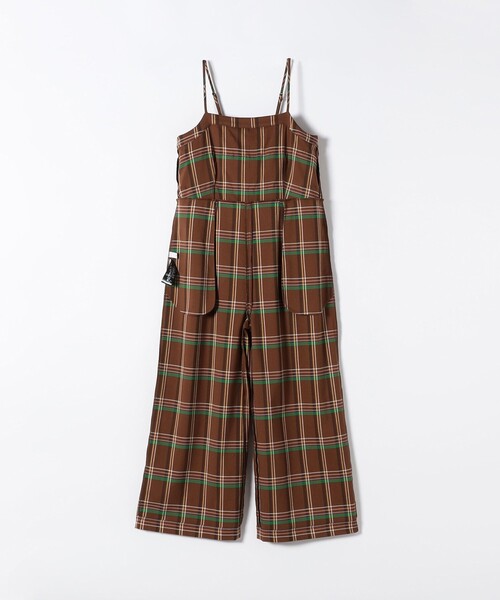 ブラウン チェック柄 サロペット♡トゥデイフル♡専用です、 セール】SHIPS any:〈洗濯機可能〉チェック フリル ティアード