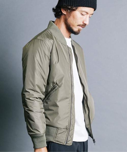 Magine(マージン)の「NYLON THINSULATE ZIP MA-1 JKT:ナイロン シンサレート ZIP MA-1 ジャケット(MA-1・メンズ・ブラック/ネイビー/オリーブ・44/46/48)」の16枚目の写真