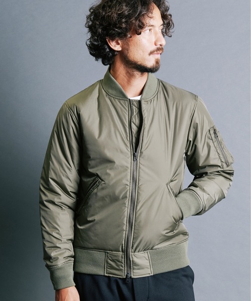 Magine(マージン)の「NYLON THINSULATE ZIP MA-1 JKT:ナイロン シンサレート ZIP MA-1 ジャケット(MA-1・メンズ・ブラック/ネイビー/オリーブ・44/46/48)」の20枚目の写真