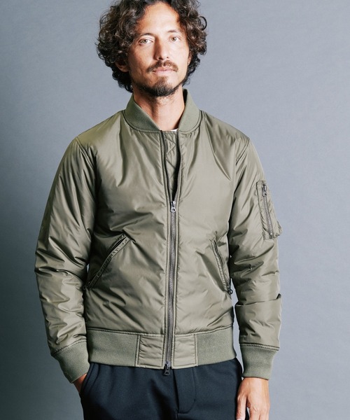 Magine(マージン)の「NYLON THINSULATE ZIP MA-1 JKT:ナイロン シンサレート ZIP MA-1 ジャケット(MA-1・メンズ・ブラック/ネイビー/オリーブ・44/46/48)」の21枚目の写真