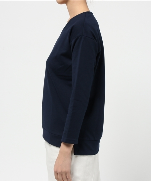 SENSE OF PLACE by URBAN RESEARCH（センスオブプレイスバイアーバンリサーチ）の「DB VネックTシャツ（Tシャツ/カットソー・レディース・ベージュ/ネイビー/ホワイト/グレー/ピンク・FREE）」の7枚目の写真