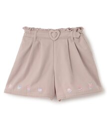 mezzo piano（メゾピアノ）の「【人気商品再入荷】【直営店で取り扱い無し】プチフール刺しゅう　タックキュロットスカート（その他パンツ・キッズ）」