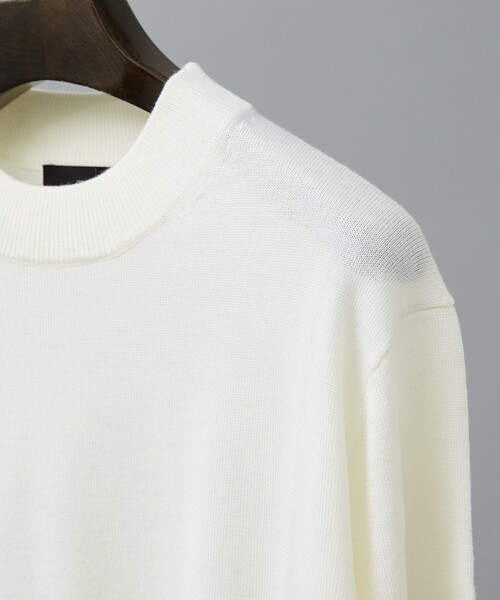 Pure Merino хай‑гейдж мок‑нек вязаный пуловер