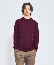 Pure Merino ハイゲージモックネック ニット プルオーバー