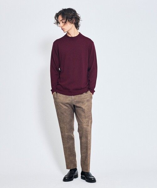 ABAHOUSE(アバハウス)の「Pure Merino ハイゲージモックネック ニット プルオーバー(ニット/セーター・メンズ・ブラック/インディゴブルー/オフホワイト/ボルドー・44/50/48/46)」の5枚目の写真