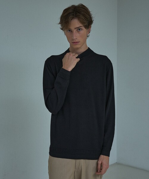 ABAHOUSE(アバハウス)の「Pure Merino ハイゲージモックネック ニット プルオーバー(ニット/セーター・メンズ・ブラック/インディゴブルー/オフホワイト/ボルドー・44/50/48/46)」の17枚目の写真