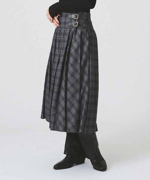 Ray BEAMS（レイビームス）の「チェック キルト ミディスカート（スカート・レディース・シルバー/ベージュ・1/0）」の19枚目の写真