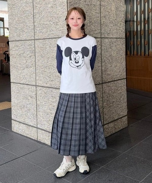 Ray BEAMS（レイビームス）の「チェック キルト ミディスカート（スカート・レディース・シルバー/ベージュ・1/0）」の13枚目の写真