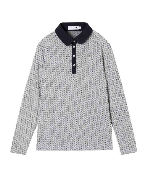le coq sportif GOLF(ルコックスポルティフゴルフ)の「【le coq sportif GOLF】吸汗速乾/ストレッチ/UVカット長袖シャツ ゴルフウェア(ポロシャツ・レディース・ベージュ/ネイビー/ホワイト・S/M/L/XL)」の1枚目の写真