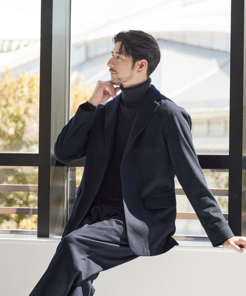 WEB限定 WARDROBE SMART】ニットフランネル リラックス セットアップ