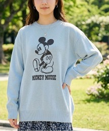 【DISNEY/ディズニー】ミッキーマウス ジャガードニットクルーネック