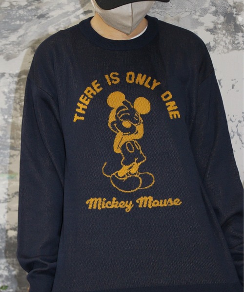 MICKEY MOUSE（ミッキーマウス）の「【DISNEY/ディズニー】ミッキーマウス　ジャガードニットクルーネック（ニット/セーター・レディース・ネイビー/サックスブルー/スミクロ/グレイッシュベージュ・MEDIUM/LARGE）」の19枚目の写真