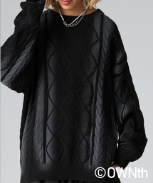 antiqua | 配色スプレー ニット(ニット/セーター)