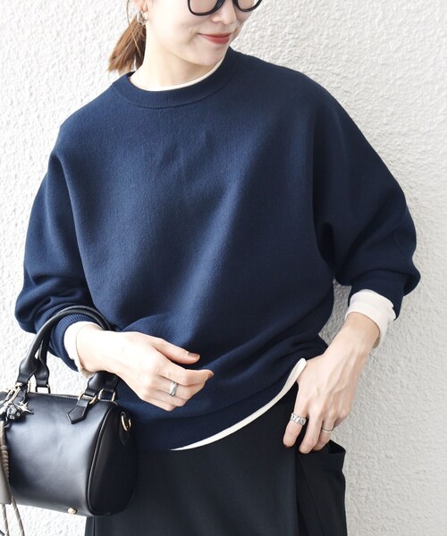 SHIPS any:〈洗濯機可能〉クルーネック ドルマン ベーシック