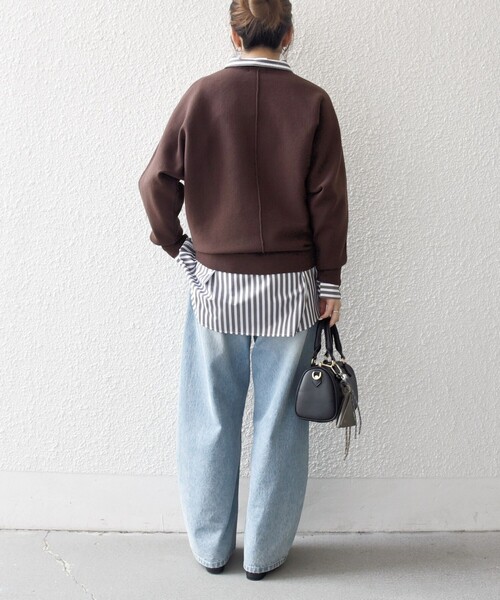 セール】SHIPS any:〈洗濯機可能〉クルーネック ドルマン ベーシック