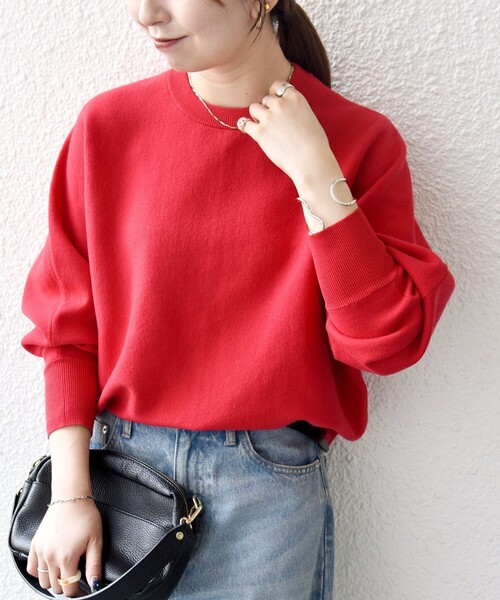 セール】SHIPS any:〈洗濯機可能〉クルーネック ドルマン ベーシック