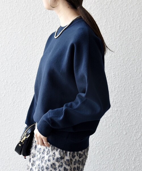 SHIPS any:〈洗濯機可能〉クルーネック ドルマン ベーシック ニット