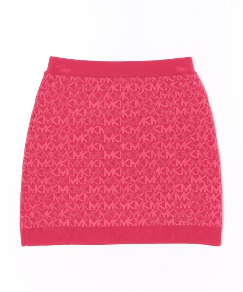 MICHAEL KORS（マイケルコース）の「MK DOT ロゴ ジャカード ニット スカート（スカート・レディース・ピンク系・S/XS/M/L/XL）」の2枚目の写真