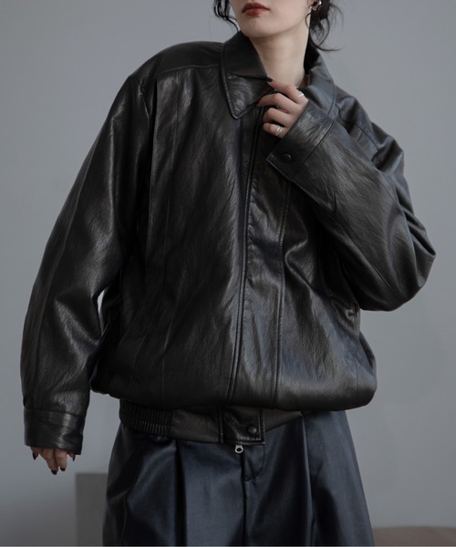 VACANCY（ヴァカンシー）の「グロッシーワッシャーヴィンテージジャケット（その他アウター・レディース・ブラック系その他・FREE）」の12枚目の写真