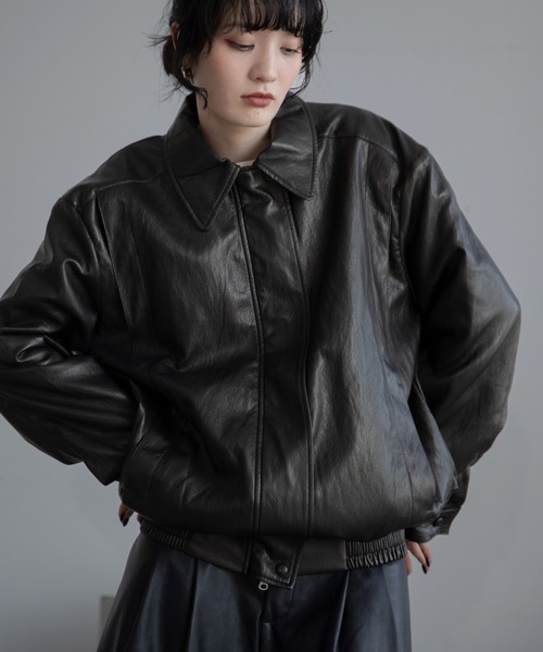 VACANCY（ヴァカンシー）の「グロッシーワッシャーヴィンテージジャケット（その他アウター・レディース・ブラック系その他・FREE）」の10枚目の写真