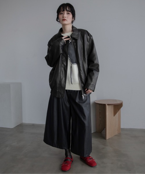 VACANCY（ヴァカンシー）の「グロッシーワッシャーヴィンテージジャケット（その他アウター・レディース・ブラック系その他・FREE）」の16枚目の写真