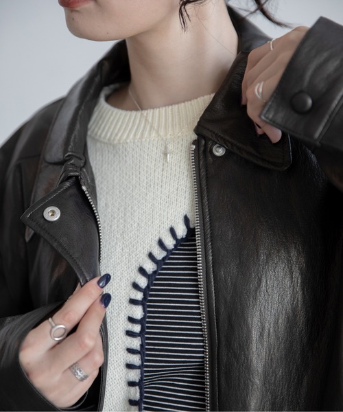 VACANCY（ヴァカンシー）の「グロッシーワッシャーヴィンテージジャケット（その他アウター・レディース・ブラック系その他・FREE）」の14枚目の写真