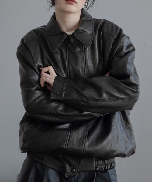 VACANCY（ヴァカンシー）の「グロッシーワッシャーヴィンテージジャケット（その他アウター・レディース・ブラック系その他・FREE）」の11枚目の写真