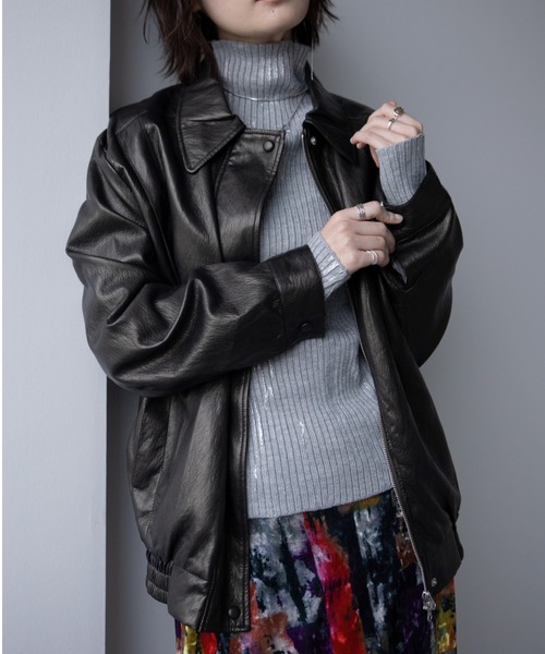 VACANCY（ヴァカンシー）の「グロッシーワッシャーヴィンテージジャケット（その他アウター・レディース・ブラック系その他・FREE）」の19枚目の写真