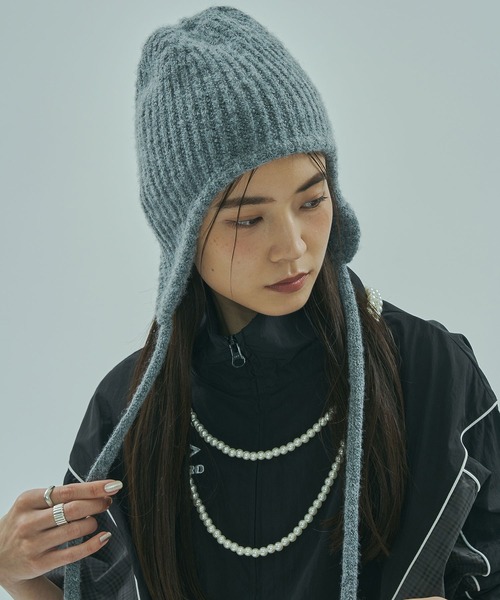 UMBRO(アンブロ)の「(UMBRO × ROSE BUD)KNIT CAP(ニットキャップ/ビーニー・レディース・ブラウン/グレー・ONE SIZE)」の1枚目の写真