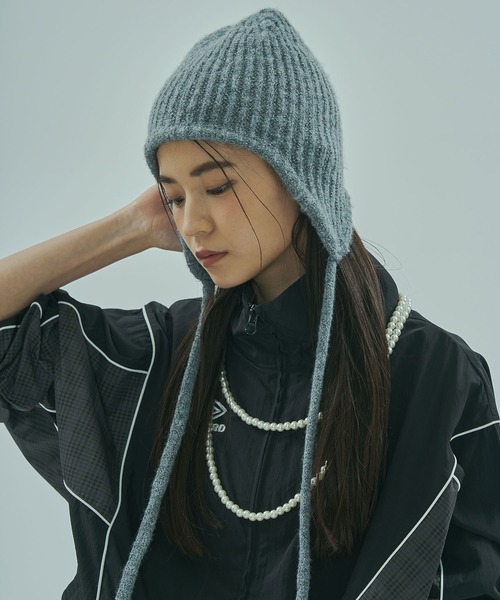 UMBRO(アンブロ)の「(UMBRO × ROSE BUD)KNIT CAP(ニットキャップ/ビーニー・レディース・ブラウン/グレー・ONE SIZE)」の3枚目の写真