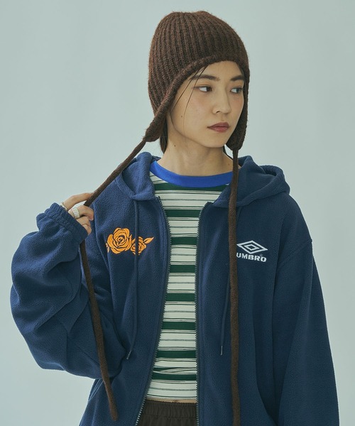 UMBRO(アンブロ)の「(UMBRO × ROSE BUD)KNIT CAP(ニットキャップ/ビーニー・レディース・ブラウン/グレー・ONE SIZE)」の5枚目の写真