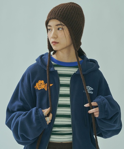 UMBRO(アンブロ)の「(UMBRO × ROSE BUD)KNIT CAP(ニットキャップ/ビーニー・レディース・ブラウン/グレー・ONE SIZE)」の6枚目の写真