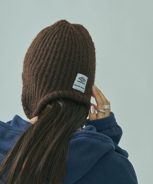 UMBRO(アンブロ)の「(UMBRO × ROSE BUD)KNIT CAP(ニットキャップ/ビーニー・レディース・ブラウン/グレー・ONE SIZE)」の7枚目の写真