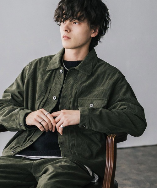 セール】【セットアップ】コーデュロイ1stショートジャケット/短丈