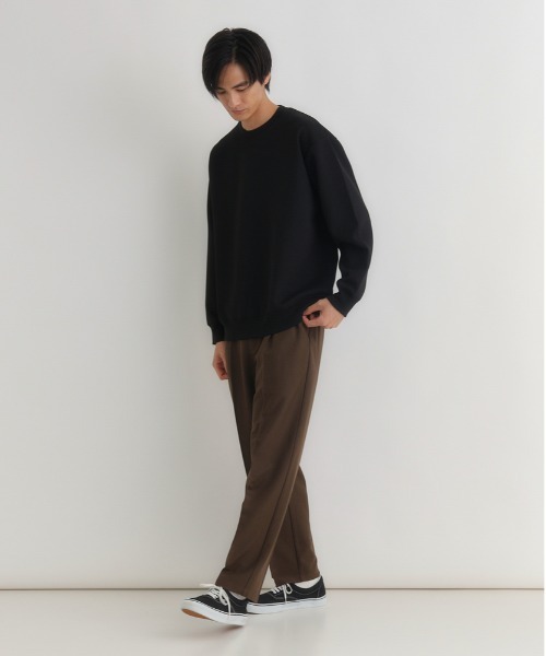 BACK NUMBER（バックナンバー）の「【BACK NUMBER】ダンボールクルートレーナー (サスティナブル/クルーネック/プルオーバー/レギュラーフィット/ストレッチ/軽やか/ベーシック/レイヤード)（スウェット・メンズ・ブルー/ライトベージュ/ブラック・M/L/XL）」の17枚目の写真