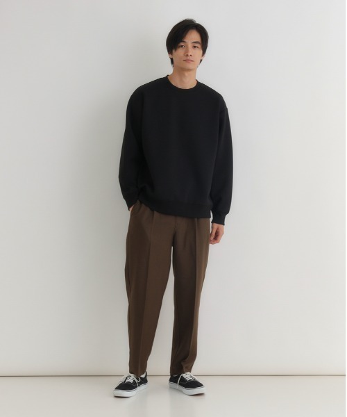 BACK NUMBER（バックナンバー）の「【BACK NUMBER】ダンボールクルートレーナー (サスティナブル/クルーネック/プルオーバー/レギュラーフィット/ストレッチ/軽やか/ベーシック/レイヤード)（スウェット・メンズ・ブルー/ライトベージュ/ブラック・M/L/XL）」の18枚目の写真