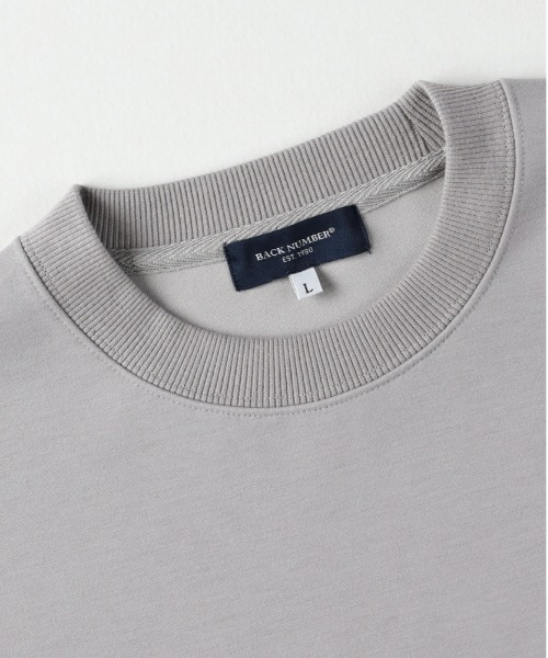 BACK NUMBER（バックナンバー）の「【BACK NUMBER】ダンボールクルートレーナー (サスティナブル/クルーネック/プルオーバー/レギュラーフィット/ストレッチ/軽やか/ベーシック/レイヤード)（スウェット・メンズ・ブルー/ライトベージュ/ブラック・M/L/XL）」の20枚目の写真