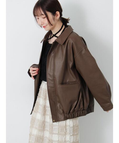 Te chichi TERRASSE(テチチテラス)の「オーバーサイズブルゾン《2025autumn catalog item》(ブルゾン・レディース・ブラウン/ブラック/キャメル・F)」の2枚目の写真