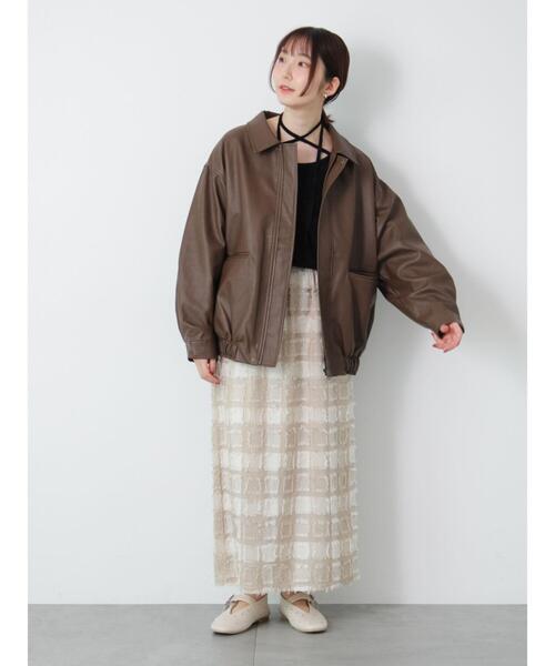 Te chichi TERRASSE(テチチテラス)の「オーバーサイズブルゾン《2025autumn catalog item》(ブルゾン・レディース・ブラウン/ブラック/キャメル・F)」の20枚目の写真