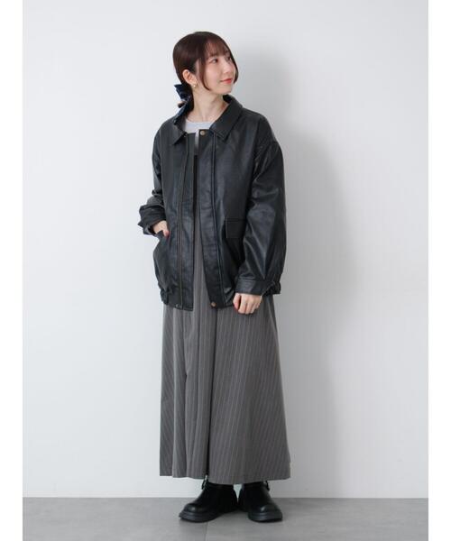 Te chichi TERRASSE(テチチテラス)の「オーバーサイズブルゾン《2025autumn catalog item》(ブルゾン・レディース・ブラウン/ブラック/キャメル・F)」の5枚目の写真