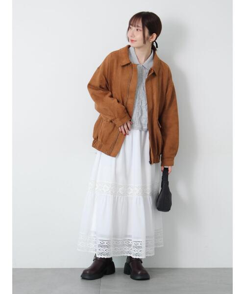 Te chichi TERRASSE(テチチテラス)の「オーバーサイズブルゾン《2025autumn catalog item》(ブルゾン・レディース・ブラウン/ブラック/キャメル・F)」の8枚目の写真