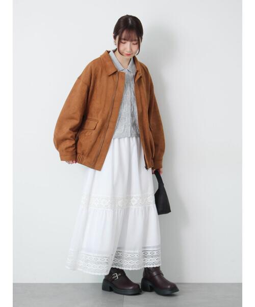 Te chichi TERRASSE(テチチテラス)の「オーバーサイズブルゾン《2025autumn catalog item》(ブルゾン・レディース・ブラウン/ブラック/キャメル・F)」の9枚目の写真