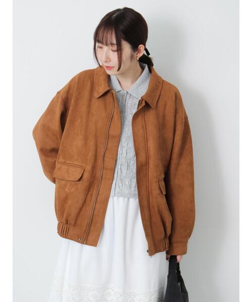 Te chichi TERRASSE(テチチテラス)の「オーバーサイズブルゾン《2025autumn catalog item》(ブルゾン・レディース・ブラウン/ブラック/キャメル・F)」の10枚目の写真