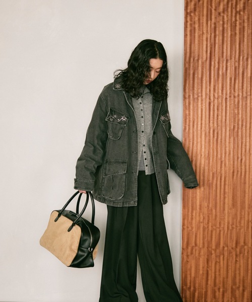 Lutim by u（ルチバイユー）の「Combination boston bag / コンビネーションボストンバック（ボストンバッグ・レディース・ブラウン/ベージュ/ブラック・FREE）」の15枚目の写真